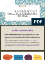 Social Communication Small Talk and Rapport Building