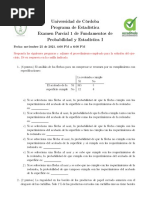 Examen 1 Tercer Corte de Fundamentos de Prob y Esta I 2021 2