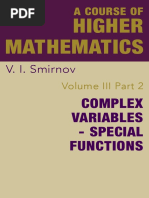 Smirnov - A Course of Higher Mathematics - Vol 3-2 - Complex Variables Special Functions