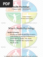 Intro To Health Psychology