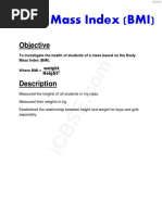 Body Mass Index (BMI) : Objective