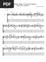 Somebody That I Used To Know - Guitar Tabs