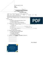 Avaliação de Língua Portuguesa-6 Ano