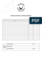 Employee Return of Company Property