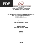 Informe de Plan de Mejora de Escuela de Padres