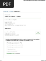 Algebra para Evaluaciones Atrasadas