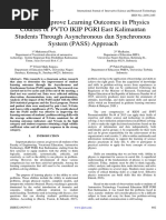 Efforts To Improve Learning Outcomes in Physics Courses of PVTO IKIP PGRI East Kalimantan Students Through Asynchronous Dan Synchronous System (PASS) Approach PDF