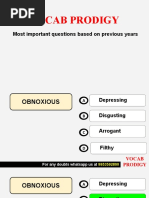 Vocab Prodigy: Most Important Questions Based On Previous Years