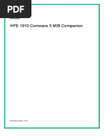 HPE 1910 Comware 5 MIB Companion