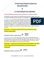 Alimentation Electrique Dans Les Incubateurs