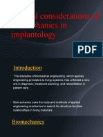 Clinical Considerations of Biomechanics in Implantology