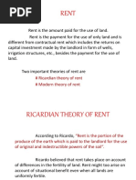 Concept of Rent