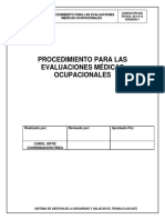 Pr-003 Procedimiento para Las Evaluaciones Medicas Ocupacionales