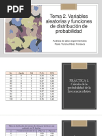 Tema 2. Variables Aleatorias y Funciones de Distribución de Probabilidad