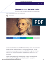 La Teoría de La Tabula Rasa de John Locke