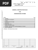 General Construction Rules FOR Underground Systems