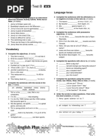 Unit 1 Standard Test B: Listening Language Focus