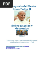 CURSO DE ANGELOLOGÍA TEMA 8 Catequesis Del Beato Juan Pablo II SOBRE ANGELES Y DEMONIOS 1984 Y 1986