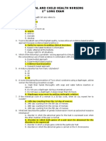 Maternal and Child Health Nursing 1 Long Exam