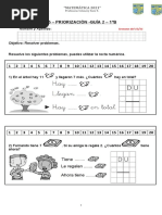 1° B - MATEMÁTICA-U5-Guía 2 - Instrucciones