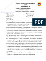 Escuela Preparatoria Estatal No. 3 "CTM" Matemáticas VI: Bloque 3. Resolviendo Misterios Actividad de Aprendizaje 3