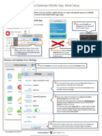 Oracle Expenses Mobile App: Initial Setup