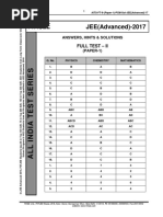 JEE Advanced Full Test 1 Paper 2 Answers