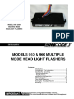 Installation & Operation Manual: Models 950 & 960 Multiple Mode Head Light Flashers