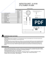 Instruction Sheet Is Av1505: - Style Number Av1505Bn:: Package Contents