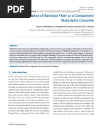 Utilization of Bamboo Fiber As A Component Material in Concrete