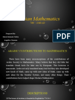 Arabian Mathematics: Prepared By: Mark Rolando Tabbu Angelica Guzman