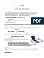 TD Biochimie - Fonction Rénale (Urée Et Créatinine)