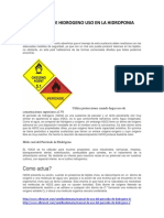 Peroxido de Hidrogeno Uso en La Hidroponia