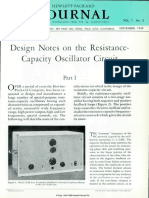 Journal: Design Notes On The Resistance-Capacity Oscillator Circuit