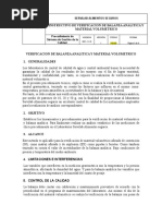 Instructivo de Verificacion de Balanza Analitica y Material Volumetrico