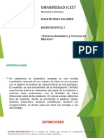 Universo Estadístico y Técnicas de Muestreo" Bioestadistica 2