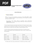 Aceleracao PHP - Lista de Exercicios 3 Introducao PHP