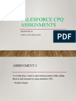 Salesforce CPQ Assignments