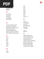 Grammar # 3 Answer Key: Unit 60