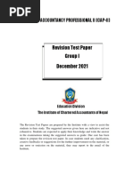 Chartered Accountancy Professional Ii (Cap-Ii) : Revision Test Paper Group I December 2021