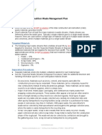 Construction and Demolition Waste Management Plan