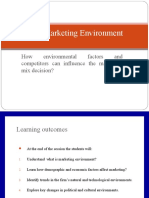 The Marketing Environment: How Environmental Factors and Competitors Can Influence The Marketing Mix Decision?