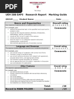 UEH ISB EAP5 Research Report Marking Guide