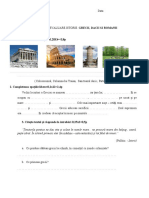 Test - de - Evaluare - Grecii, Dacii Și Romanii