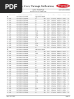 Overview: Welds, Errors, Warnings, Notifications