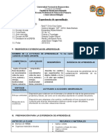 Sesión de Aprendizaje. Ciencia y Tecnología