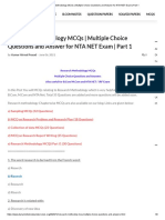 Research Methodology Mcqs - Multiple Choice Questions and Answer For Nta Net Exam - Part 1