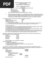 Cordillera Career Development College College of Accountancy Buyagan, Poblacion, La Trinidad, Benguet Acctg 154-Strategic Cost Management Final Exams