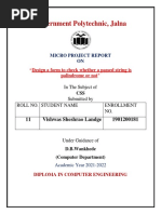 Government Polytechnic, Jalna: "Design A Form To Check Whether A Passed String Is Palindrome or Not"