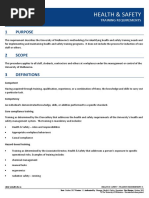 Health and Safety Training Requirements